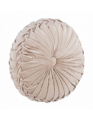 Coussin décoratif Chantal Round Velvet Beige, Ø35xH15 cm ouvre sa boutique