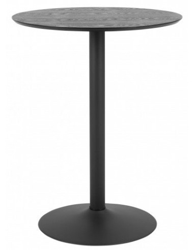 Table de bar en placage noir et métal Ibiza, Ø80xH105 cm l'achat 