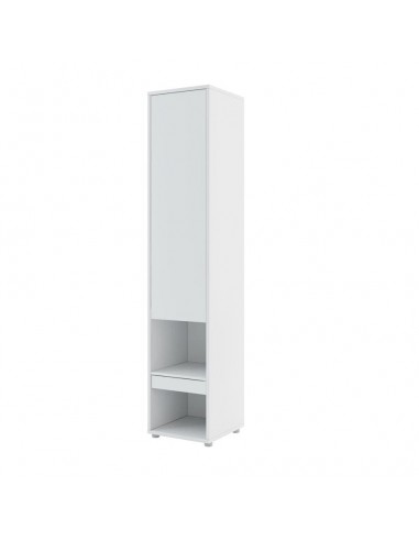 Armoire haute avec 1 porte et 1 tiroir, BC07, Blanc Mat, L45xW46xH217.8 cm Voir les baskets